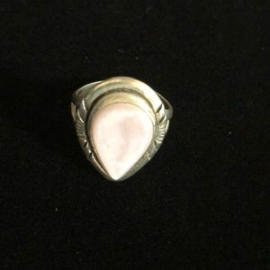 Sterling Silver Pink Quartz Ring